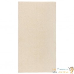 Tapis Salon Poils Courts. Crème. 80 X 150. Design, Chaud & Confortable