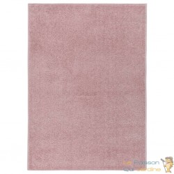 Tapis Salon Poils Courts. Rose. 120 X 170. Design, Chaud & Confortable