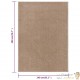 Tapis Salon Poils Courts. Marron. 140 X 200. Design, Chaud & Confortable