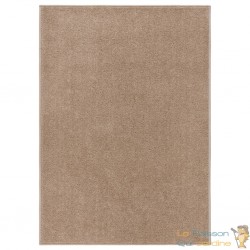 Tapis Salon Poils Courts. Marron. 140 X 200. Design, Chaud & Confortable