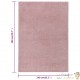Tapis Salon Poils Courts. Rose. 140 X 200. Design, Chaud & Confortable