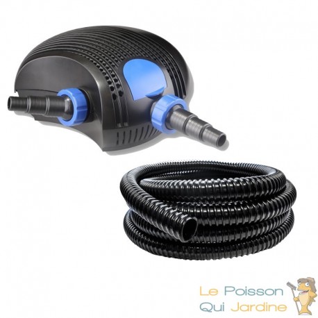 Pompe bassin de jardin + 10m de tuyau 40mm 12000 l/h pour bassin de jardin de 16 m³ 