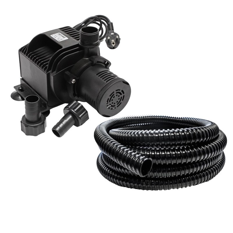 Pompe bassin de jardin débit de 4000 l/h 65W. + 5m de tuyau Pour bassin 2000 à 4000 litres environ