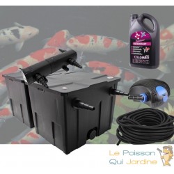 Kit De Filtration Bassin Avec UV 36W + Bactéries 2500 ml Pour Bassin De Jardin De 30m3