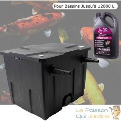 Filtre Pour Bassins De Jardin Et Étangs Jusqu'à 12000 Litres+ Bactéries 2500 ml