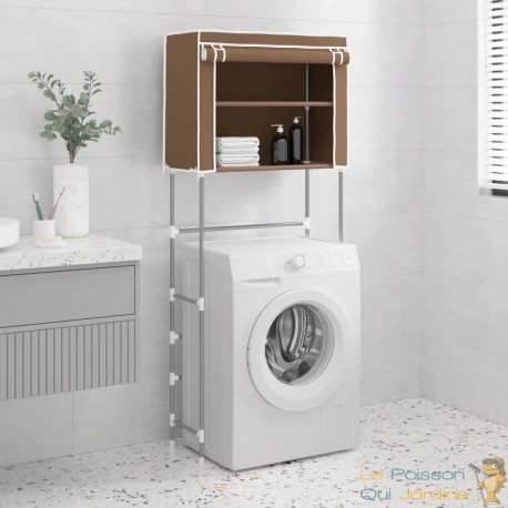 Étagère de rangement à placer au dessus du lave linge Marron