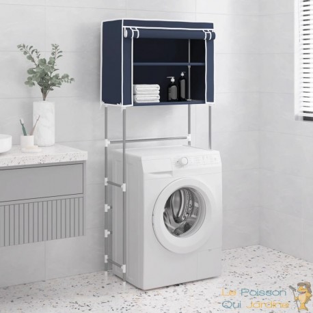 Étagère de rangement à placer au dessus du lave linge Bleu