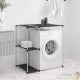 Étagère de rangement à placer à côté du lave linge Noir