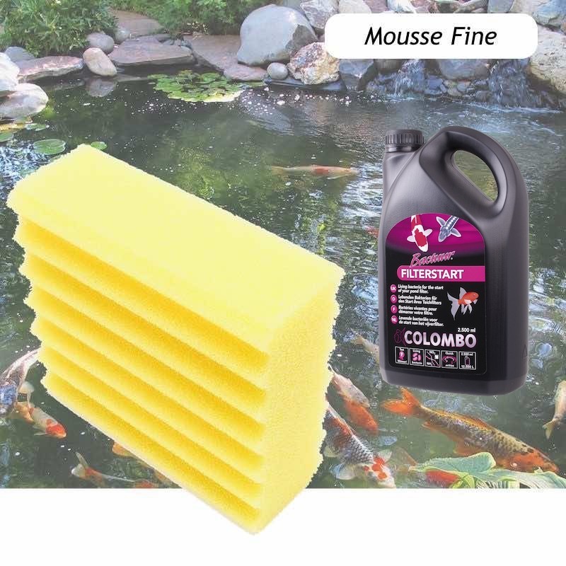 Mousse De Remplacement Jaune, + bactéries 1000ml Pour Filtres 12000 Et 25000 litres