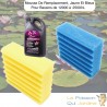 Lot De Mousses De Remplacement, + bactéries 1000ml 1 Mousse Jaune + 1 Mousse Bleue