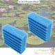 Lot De 2 Mousses Bleues, + bactéries 1000ml De Filtration, De Remplacement, Pour Bassins