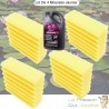 Lot De 4 Mousses De Filtration Jaunes, + bactéries 1000ml De Remplacement Jaune Pour Bassins