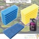 Lot Mousses De Remplacement, + bactéries 1000ml 1 Mousse Jaune + 1 Bleue + 1 Tapis Japonais