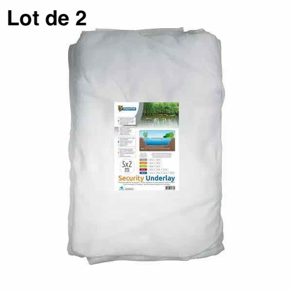 Lot de 2 Feutres Géotextiles de protection pour Bâche - Liner Bassin. 5X 2m