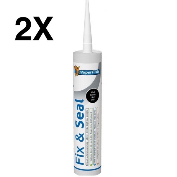 Lot de 2 Mastics - Silicones 290ml Recommandé pour le bassin de jardin. Collage Bâche, décor et autre du bassin de jardin