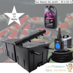 Kit de Filtration, UV 72 W, Pour Bassin De Jardin : 40 à 60 m³