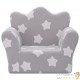 Fauteuil en mousse pour chambre enfant. Gris. De qualité et Très confortable