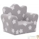 Fauteuil en mousse pour chambre enfant. Gris. De qualité et Très confortable