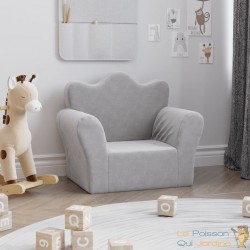 Fauteuil en mousse pour chambre enfant. Gris. De qualité et Très confortable