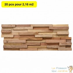 20 Panneaux Parement Mural en Bois. 2,16 m² Effet 3D. Décoration intérieure