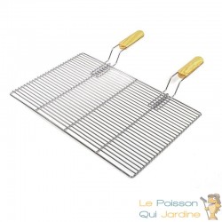 Grille De Barbecue + Poignées, Rectangulaire, Acier Inoxydable, 54 X 34 cm