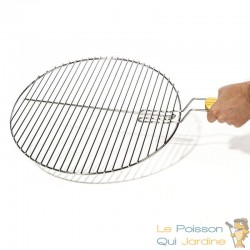 Grille De Barbecue De Remplacement + Poignée. Ronde En Inox : Diamètre 44,5 cm