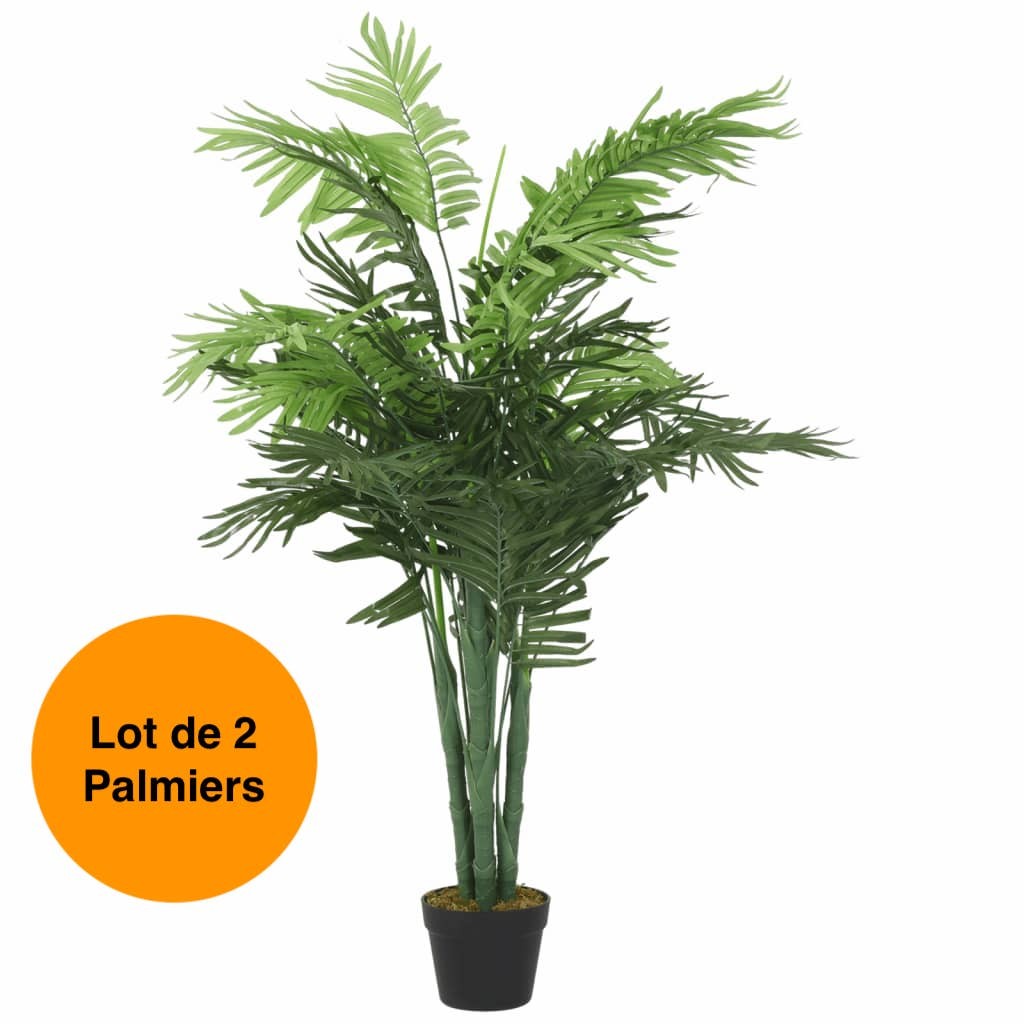 Lot de 2 Palmiers 80 cm Artificiels. Pour une décoration d'intérieur Sublimée