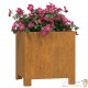 Lot de 2 Jardinières Acier Corten Avec Pieds 42 x 40 x 43 cm cm. Aspect Rouille, Très tendance. Jardin, Patio, Balcon