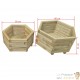 2 Jardinières Bois Pin Avec Pieds 60 et 50 cm. Aspect naturel, Très tendance. Jardin, Patio, Balcon