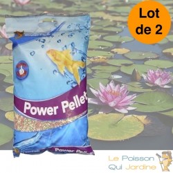 lot de 2 Nourritures Mix en granulés 15 L pour kois et poissons de bassin et d'étangs 