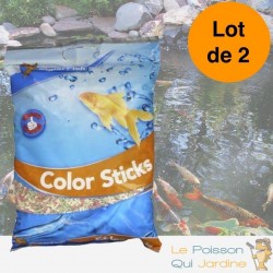 2 Sacs de Nourriture Mix En Stick 15 L Pour Kois : Bassin Et D'Étangs