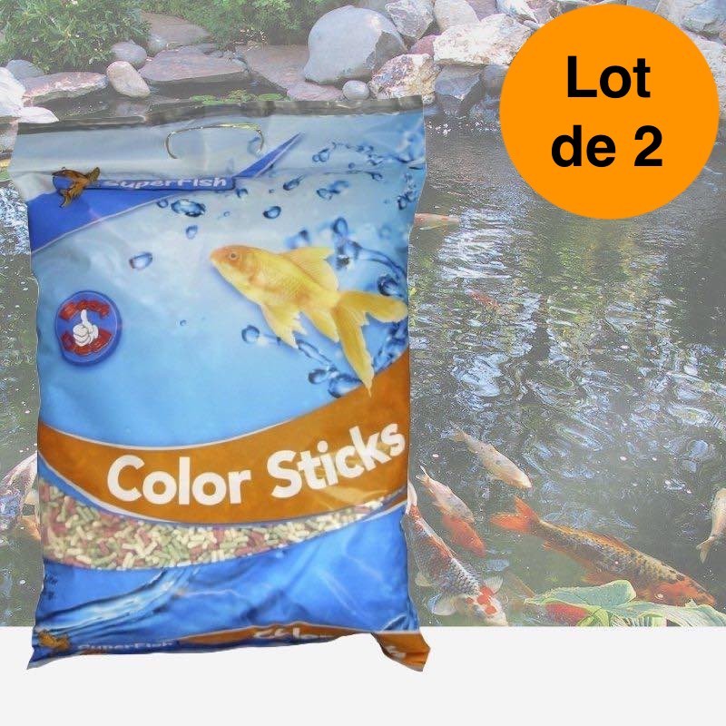 2 Sacs de Nourriture Mix En Stick 15 L Pour Kois : Bassin Et D'Étangs