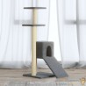 Arbre À Chats Gris Clair, 92 cm De Haut, 3 Étages, 3 Couchages