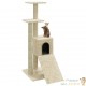 Arbre À Chats Crème, 92 cm De Haut, 3 Étages, 3 Couchages
