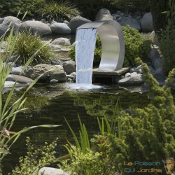Cascade - Fontaine incurvée Inox Bassin De Jardin & Piscine 45 X 30 X 60 cm