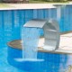 Cascade - Fontaine incurvée + LED Inox Bassin De Jardin & Piscine 45 X 30 X 60 cm