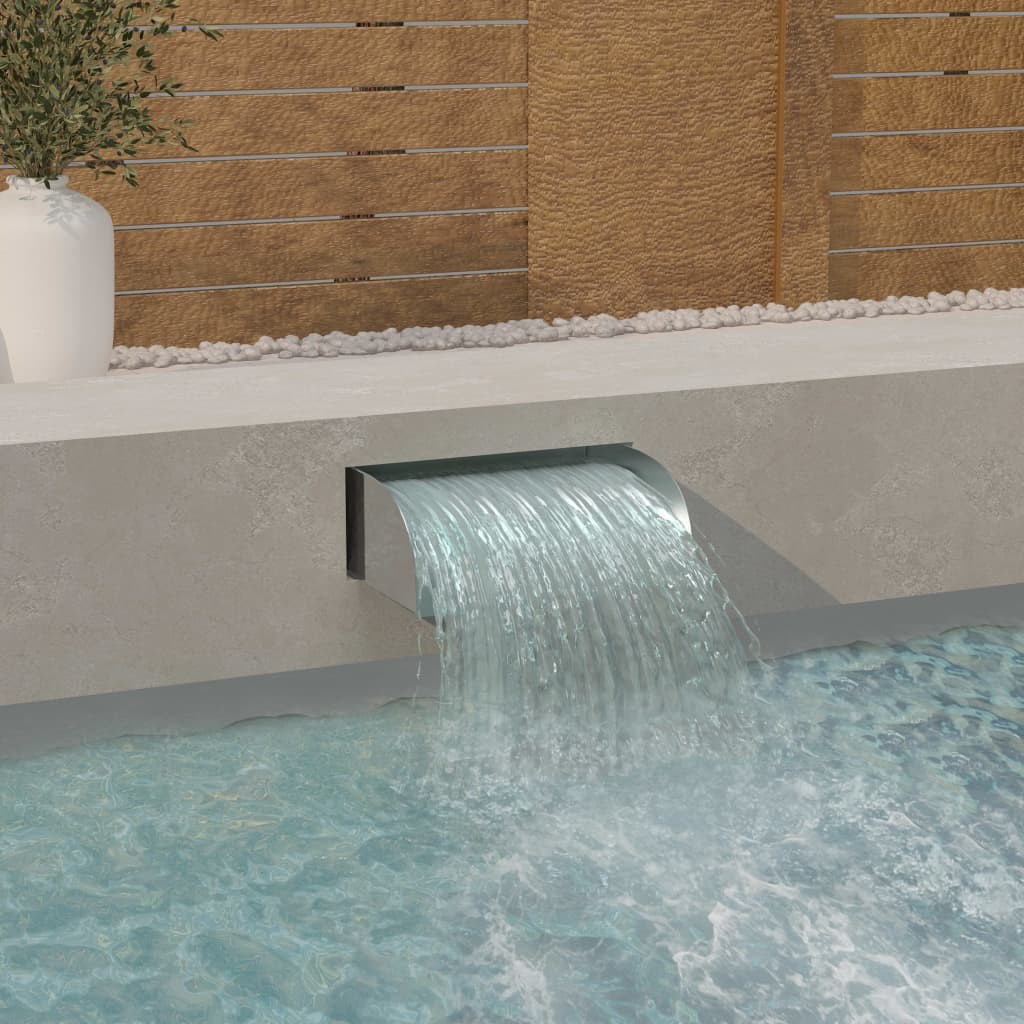 Cascade - Fontaine Inox Bassin De Jardin & Piscine 45 x 34 x 14 cm