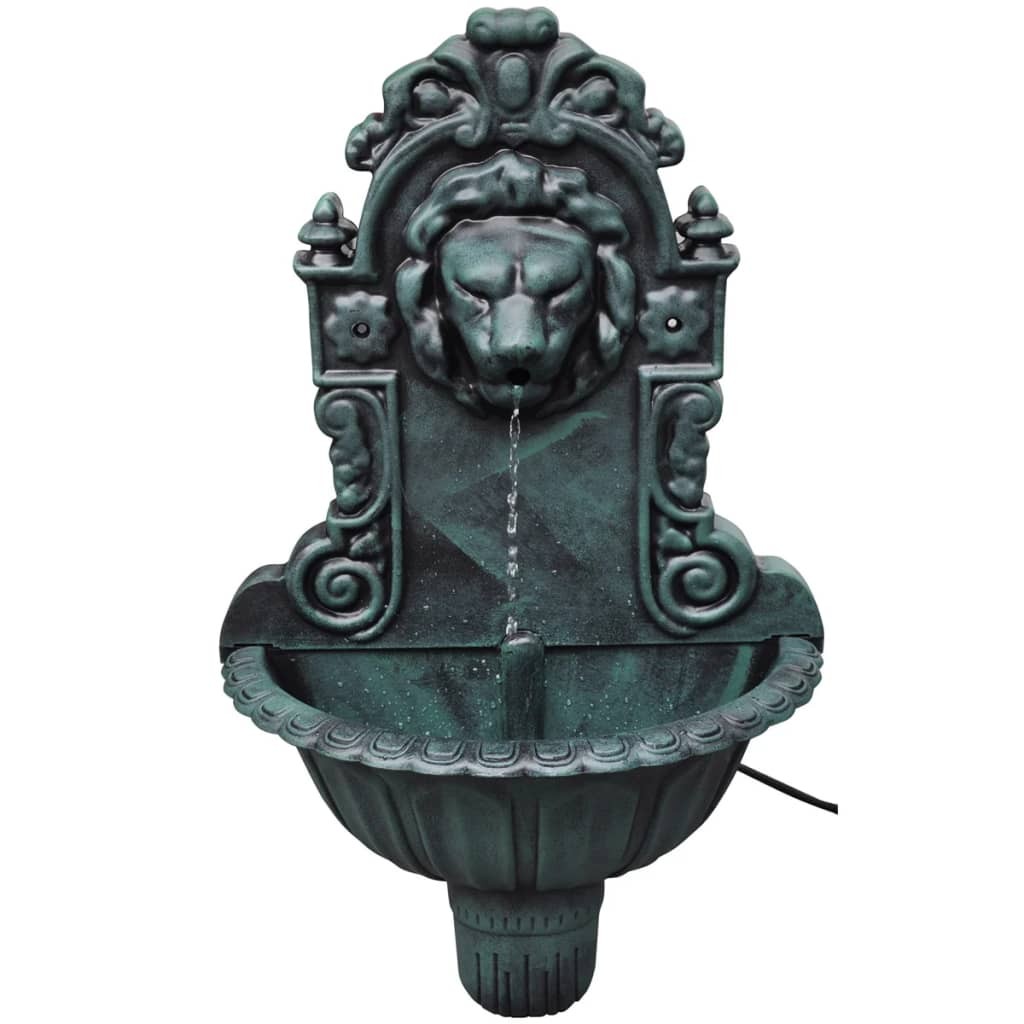 Tête de Lion Fontaine : décoration murale extérieure, aspect vieux métal