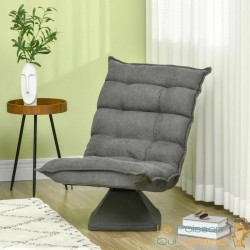 Fauteuil Design, Chill et Relax Tissu GRIS. Idéal pour la relaxation et le bien-être