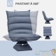 Fauteuil Design, Chill et Relax Tissu GRIS/BLEU. Idéal pour la relaxation et le bien-être
