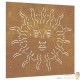 Plaque Tableau Décoration Murale Jardin 55 cm de long: Soleil En Corten