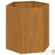 Lot de 2 Jardinières Acier Corten Hexagonale 40 X 40 X 45 cm. Aspect Rouille, Très tendance. Jardin, Patio, Balcon
