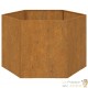 Jardinière Acier Corten Hexagonale 60 X 60 X 45 cm. Aspect Rouille, Très tendance. Jardin, Patio, Balcon