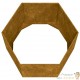 Jardinière Acier Corten Hexagonale 60 X 60 X 45 cm. Aspect Rouille, Très tendance. Jardin, Patio, Balcon