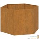 Lot de 2 Jardinières Acier Corten Hexagonale 60 X 60 X 45 cm. Aspect Rouille, Très tendance. Jardin, Patio, Balcon