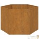 Lot de 2 Jardinières Acier Corten Hexagonale 60 X 60 X 45 cm. Aspect Rouille, Très tendance. Jardin, Patio, Balcon