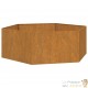 Jardinière Acier Corten Hexagonale 138 X 138 X 45 cm. Aspect Rouille, Très tendance. Jardin, Patio, Balcon