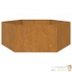 Lot de 2 Jardinières Acier Corten Hexagonale 138 X 138 X 45 cm. Aspect Rouille, Très tendance. Jardin, Patio, Balcon