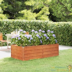 Jardinière Relief Acier Corten 160 X 80 X 45 cm. Aspect Rouille, Très tendance. Jardin, Patio, Balcon