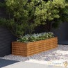Jardinière Relief Acier Corten 194 X 50 X 36 cm. Aspect Rouille, Très tendance. Jardin, Patio, Balcon